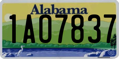 AL license plate 1AO7837