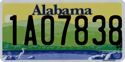AL license plate 1AO7838