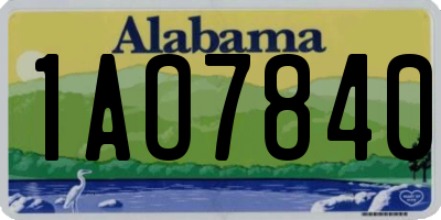 AL license plate 1AO7840