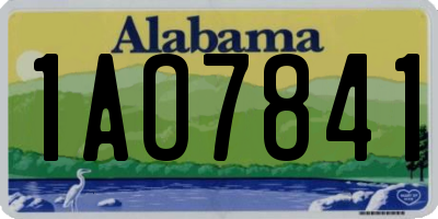 AL license plate 1AO7841