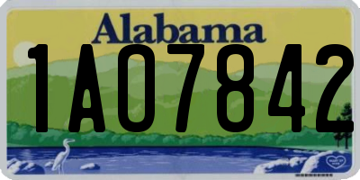 AL license plate 1AO7842