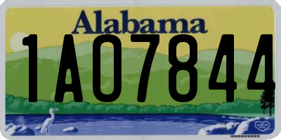 AL license plate 1AO7844