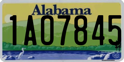 AL license plate 1AO7845