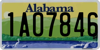 AL license plate 1AO7846