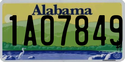 AL license plate 1AO7849
