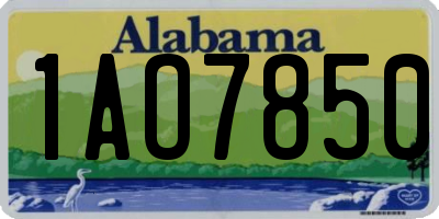 AL license plate 1AO7850