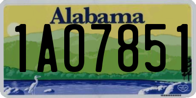 AL license plate 1AO7851