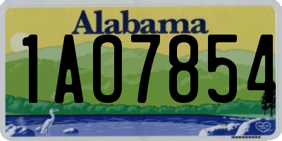 AL license plate 1AO7854