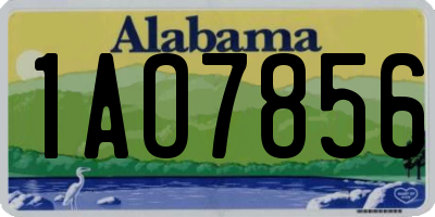 AL license plate 1AO7856