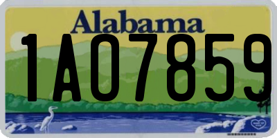 AL license plate 1AO7859