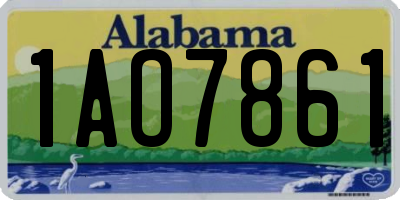 AL license plate 1AO7861