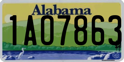 AL license plate 1AO7863