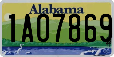 AL license plate 1AO7869