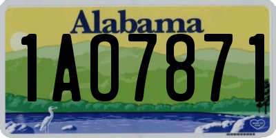 AL license plate 1AO7871