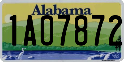 AL license plate 1AO7872