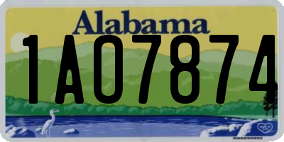 AL license plate 1AO7874
