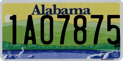 AL license plate 1AO7875
