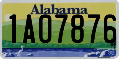 AL license plate 1AO7876