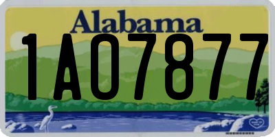 AL license plate 1AO7877