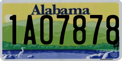 AL license plate 1AO7878