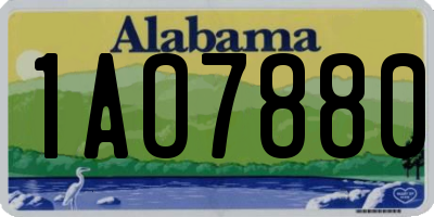 AL license plate 1AO7880