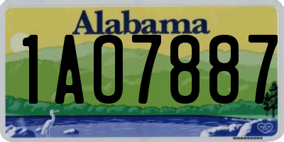 AL license plate 1AO7887
