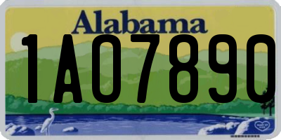 AL license plate 1AO7890