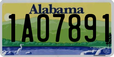 AL license plate 1AO7891