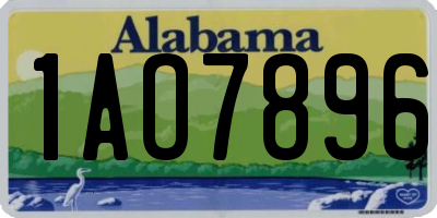 AL license plate 1AO7896
