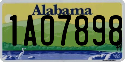 AL license plate 1AO7898