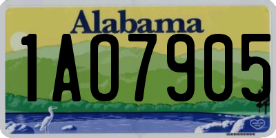 AL license plate 1AO7905