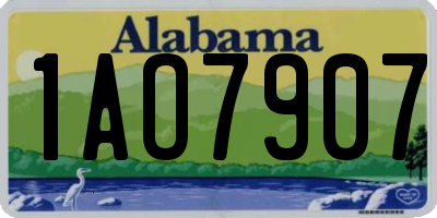 AL license plate 1AO7907