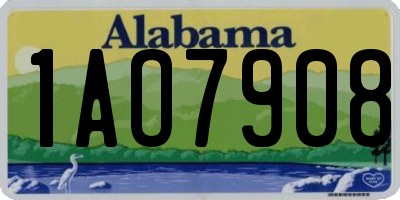 AL license plate 1AO7908