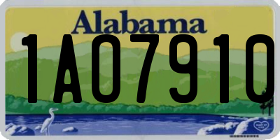 AL license plate 1AO7910