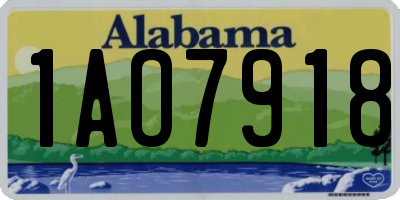 AL license plate 1AO7918