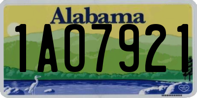 AL license plate 1AO7921