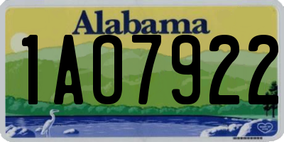 AL license plate 1AO7922