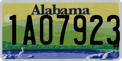 AL license plate 1AO7923