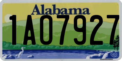 AL license plate 1AO7927