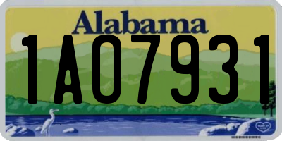 AL license plate 1AO7931