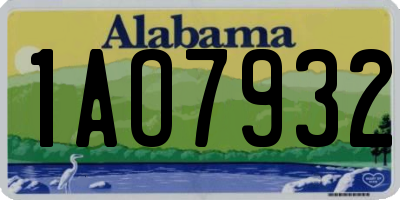 AL license plate 1AO7932