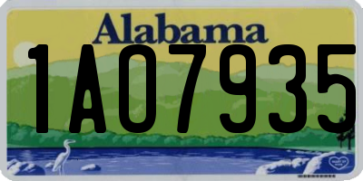 AL license plate 1AO7935