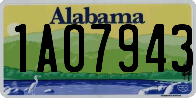 AL license plate 1AO7943