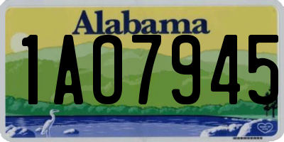 AL license plate 1AO7945