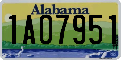 AL license plate 1AO7951