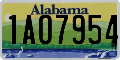 AL license plate 1AO7954