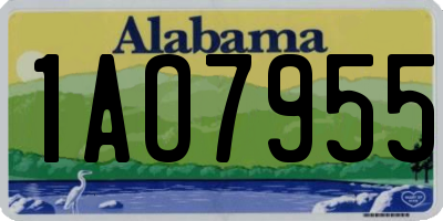 AL license plate 1AO7955