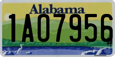 AL license plate 1AO7956