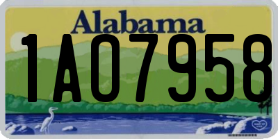 AL license plate 1AO7958