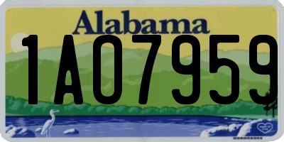 AL license plate 1AO7959